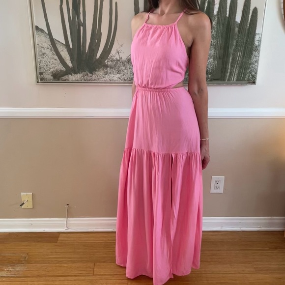 L*Space Jaide Dress, Guava, Maxi, Open Back, Size XS - Picture 1 of 11